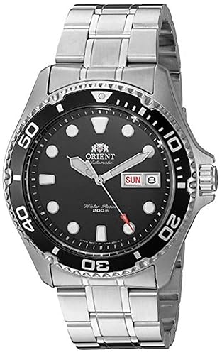 Orient Men'S Automatic Stainless Steel 200M Diving Watch - Model Faa02004B9, Black