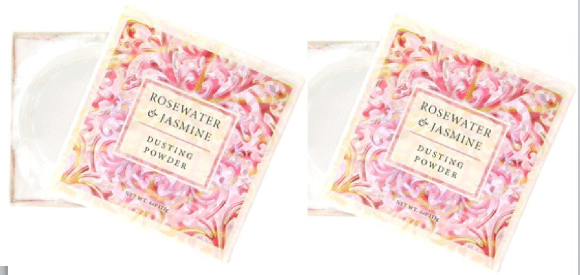 Greenwich Bay Trading Co. Dusting Powder Set - 4Oz Rosewater Jasmine, Pack Of 2