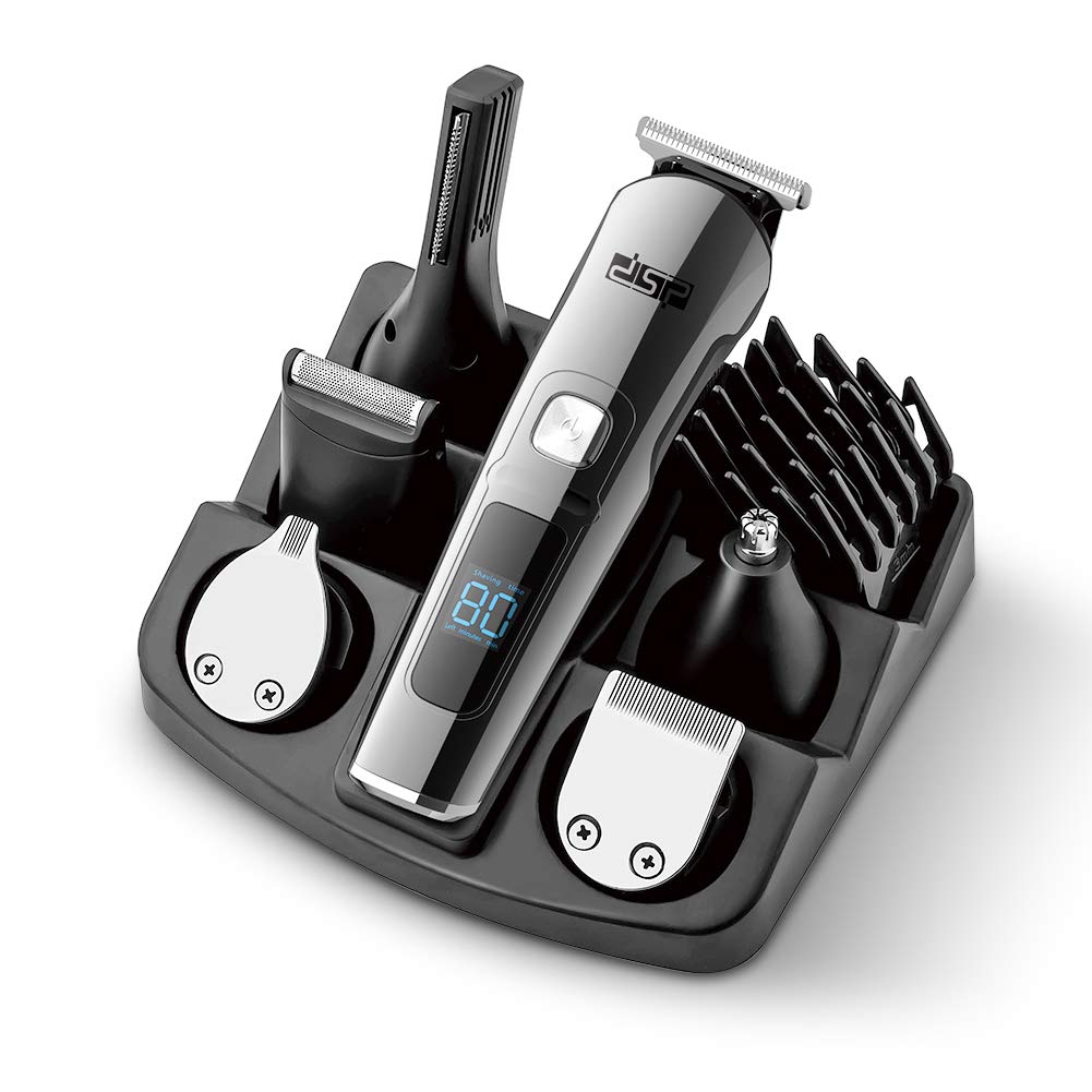 Dsp® 12-Piece Facial Hair Trimmer Set - Usb Rechargeable, Waterproof Beard & Nose Clippers