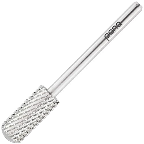 Pana Carbide Nail Drill Bit - 3/32&quot; Silver Smooth Top Coarse Grit Small Barrel For Dremel