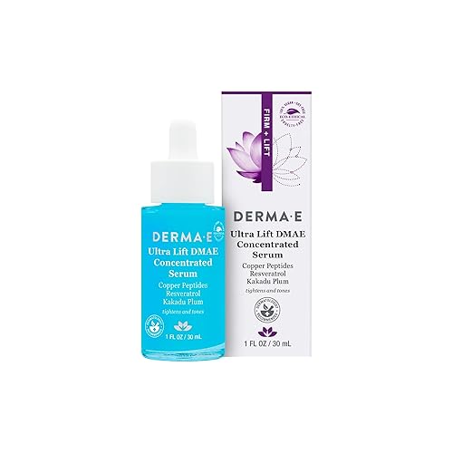 Derma E Ultra Lift Dmae Serum – Natural Skin Firming, Hydrating With Copper Peptides, 1Oz