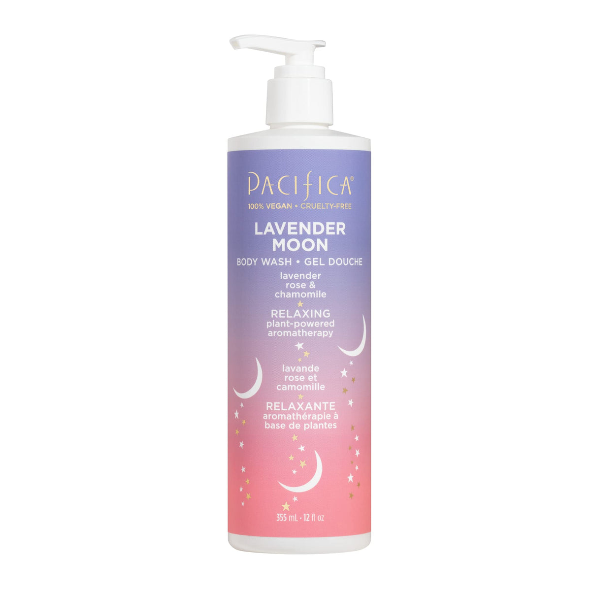 Pacifica Lavender Moon Body Wash - Hydrating Shower Gel With Hyaluronic Acid, Vegan & Cruelty-Free