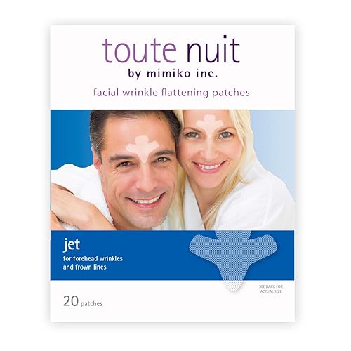 Toute Nuit Facial Wrinkle Patches - Jet, Unisex, Extra Large, 20 Count For Frown Lines & Forehead