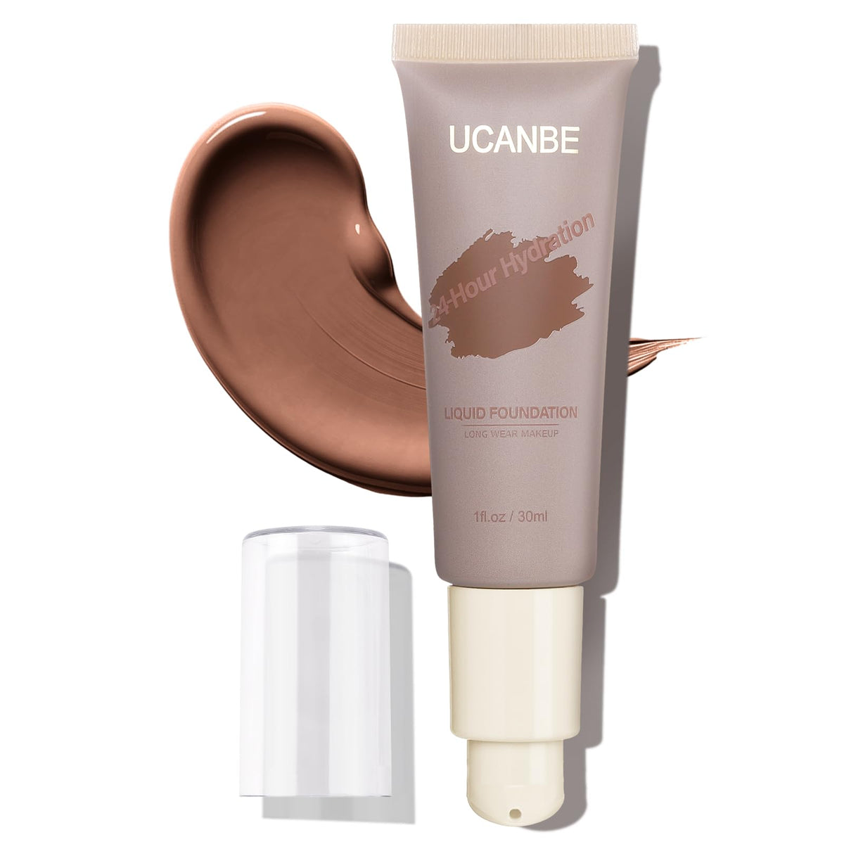 Ucanbe Matte Liquid Foundation, 10 Cocoa, Medium To Full Coverage, Waterproof, Lightweight