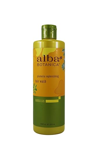 Alba Botanica Plumeria Replenishing Shampoo, 12 Oz - Pack Of 6, Nourishing Hair Care