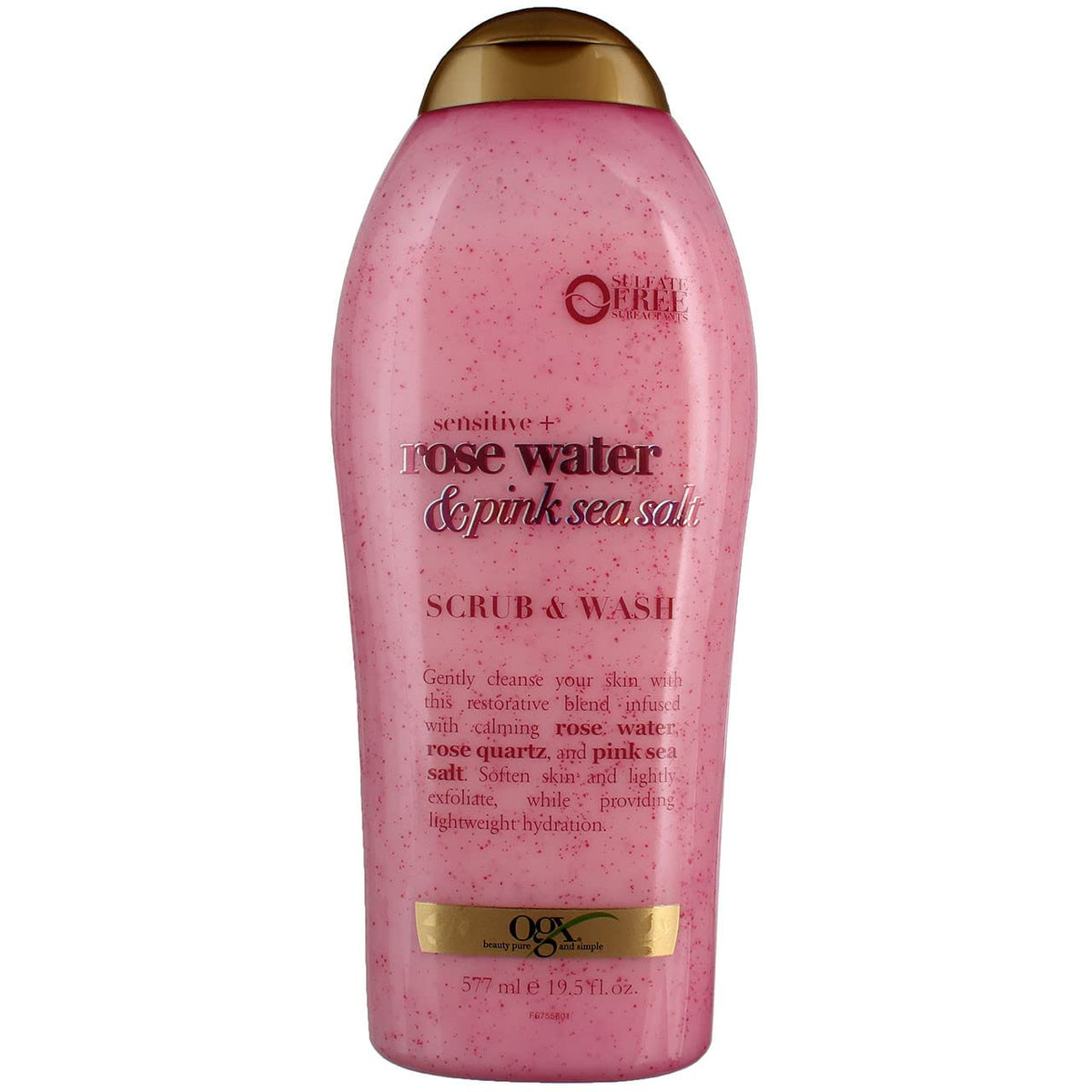 Ogx Body Scrub & Wash Rose Water & Pink Sea Salt 19.5 Ounce (577ml) (Pack of 2)