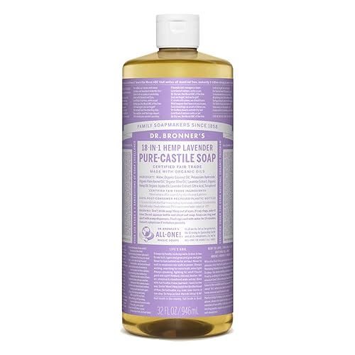 Dr. Bronner'S Pure-Castile Liquid Soap Lavender 32 Fl Oz - Organic, Vegan, 18-In-1 Uses