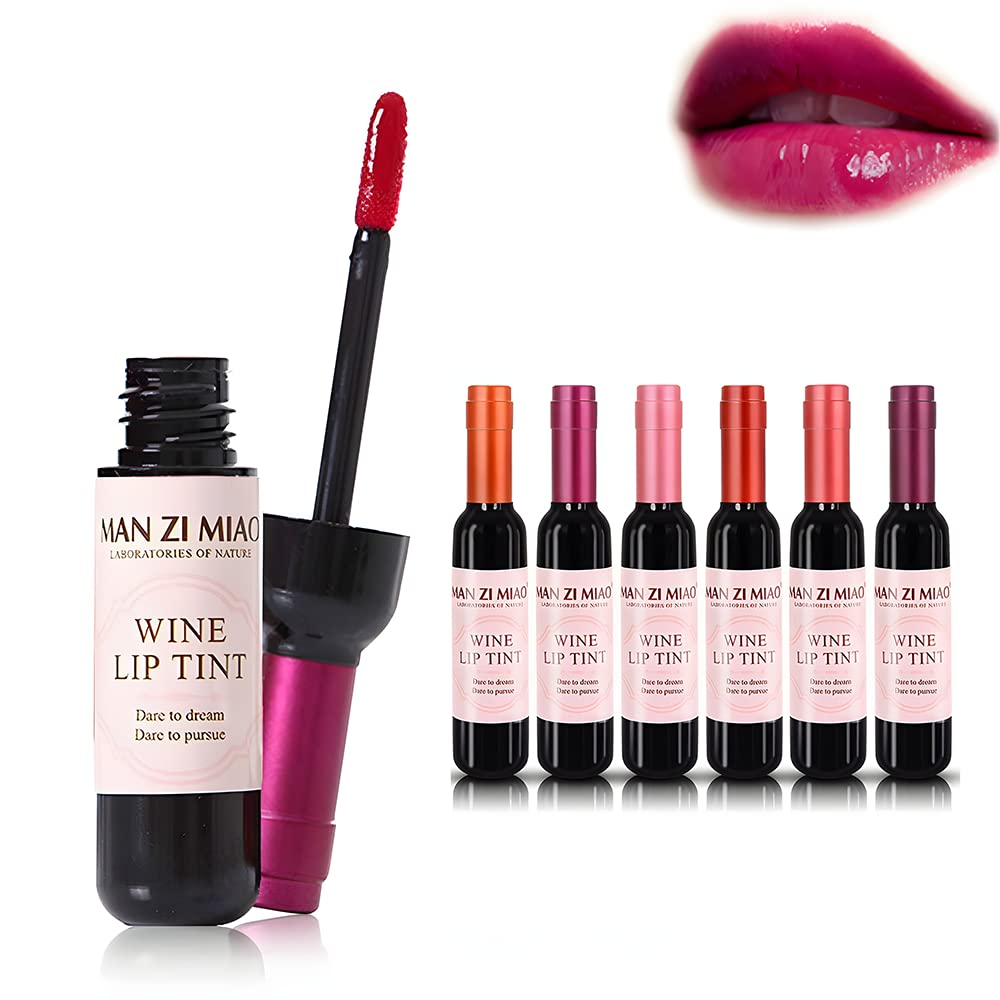 Volluck Wine Liquid Lipstick - Long Lasting Matte Lip Tint, Waterproof Gift Set (6 Colors)