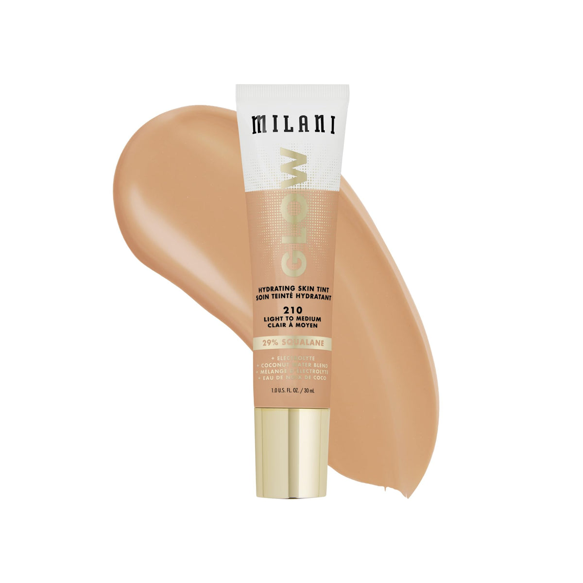 Milani Glow Hydrating Skin Tint, Light To Medium, 1 Count - Lightweight Foundation For Radiant Skin