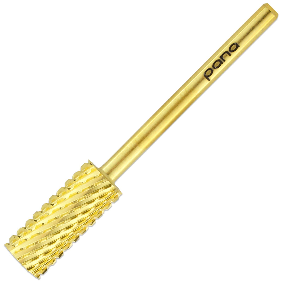 Pana Gold Acrylic Nail Drill Bit - Extra Coarse Small Barrel 3/32&quot; Shank For Manicure Pedicure