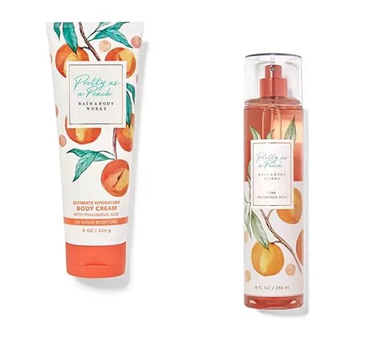 Bath & Body Works Pretty As A Peach Gift Set - Fine Fragrance Mist & Ultra Shea Body Cream, 2 Piece