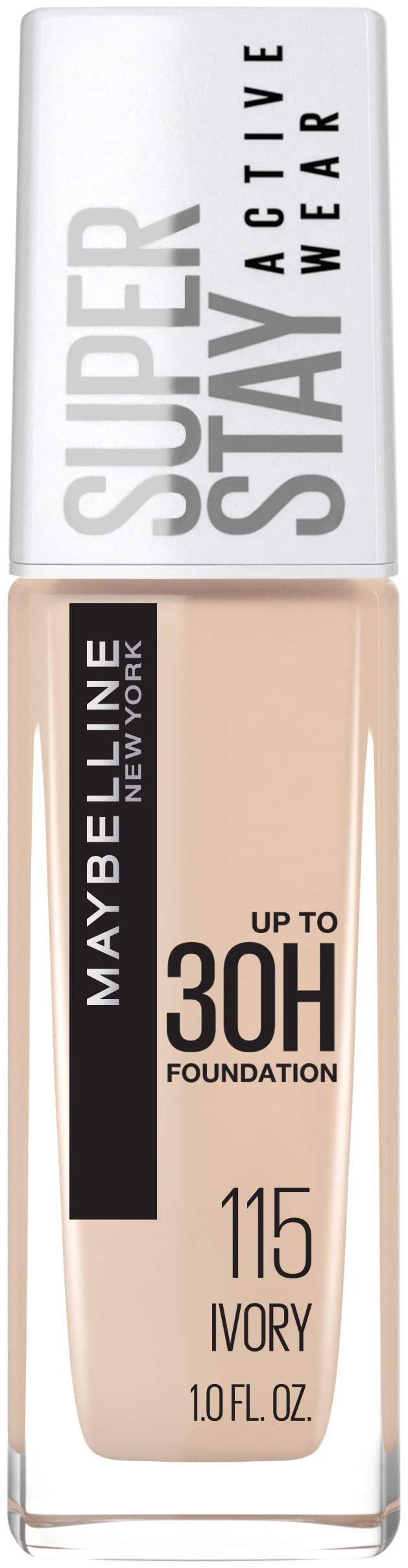 Maybelline Super Stay Full Coverage Liquid Foundation, 30Hr Matte Finish, Ivory, 1 Fl Oz