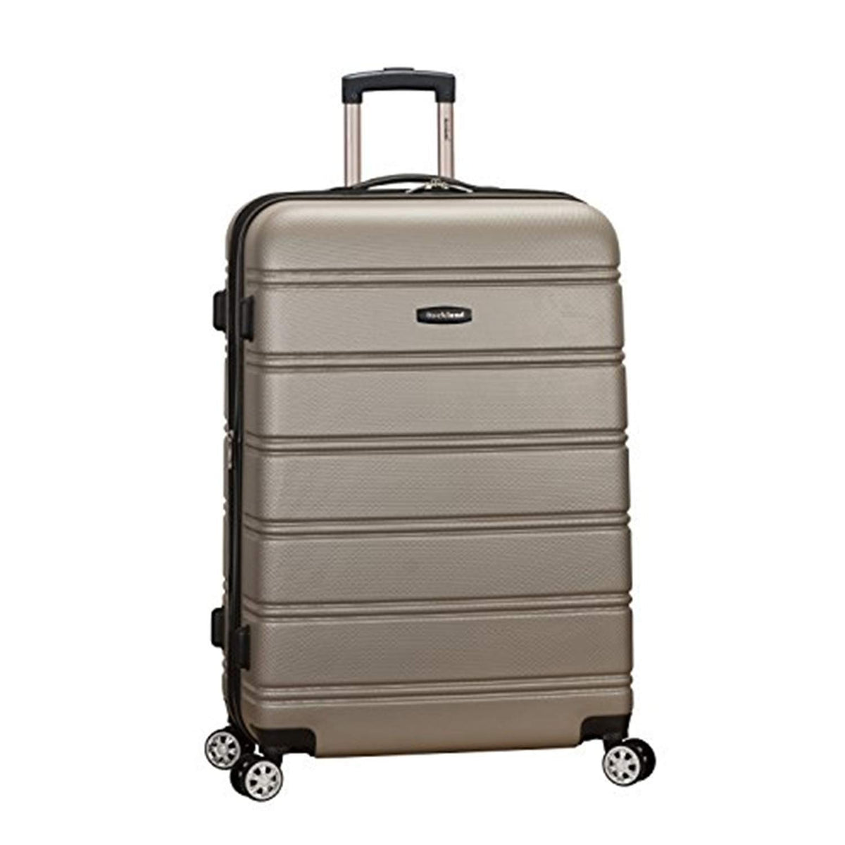 Rockland Melbourne 28-Inch Silver Hardside Expandable Spinner Luggage - Checked-Large