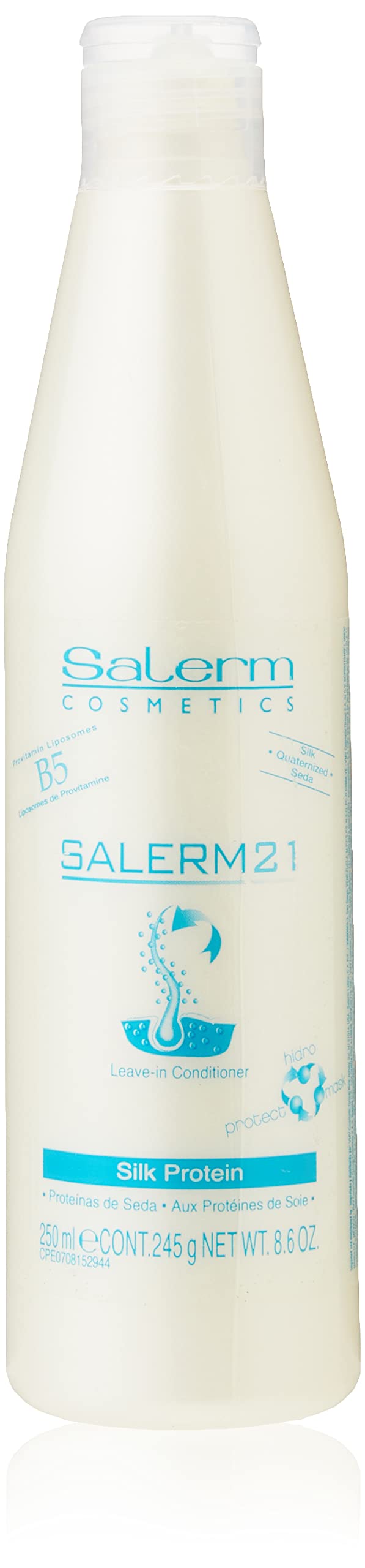 Salerm Instant Hair Conditioner 21 With Silk Protein - 250 Ml Leave-In/Rinse-Out, Heat Protector