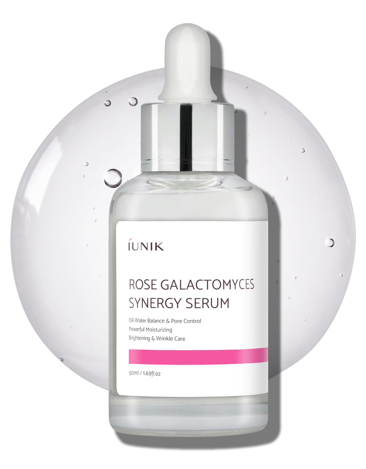 Iunik Rose Galactomyces Vegan Face Serum - Hydrating, Alcohol-Free, 1.69 Fl Oz