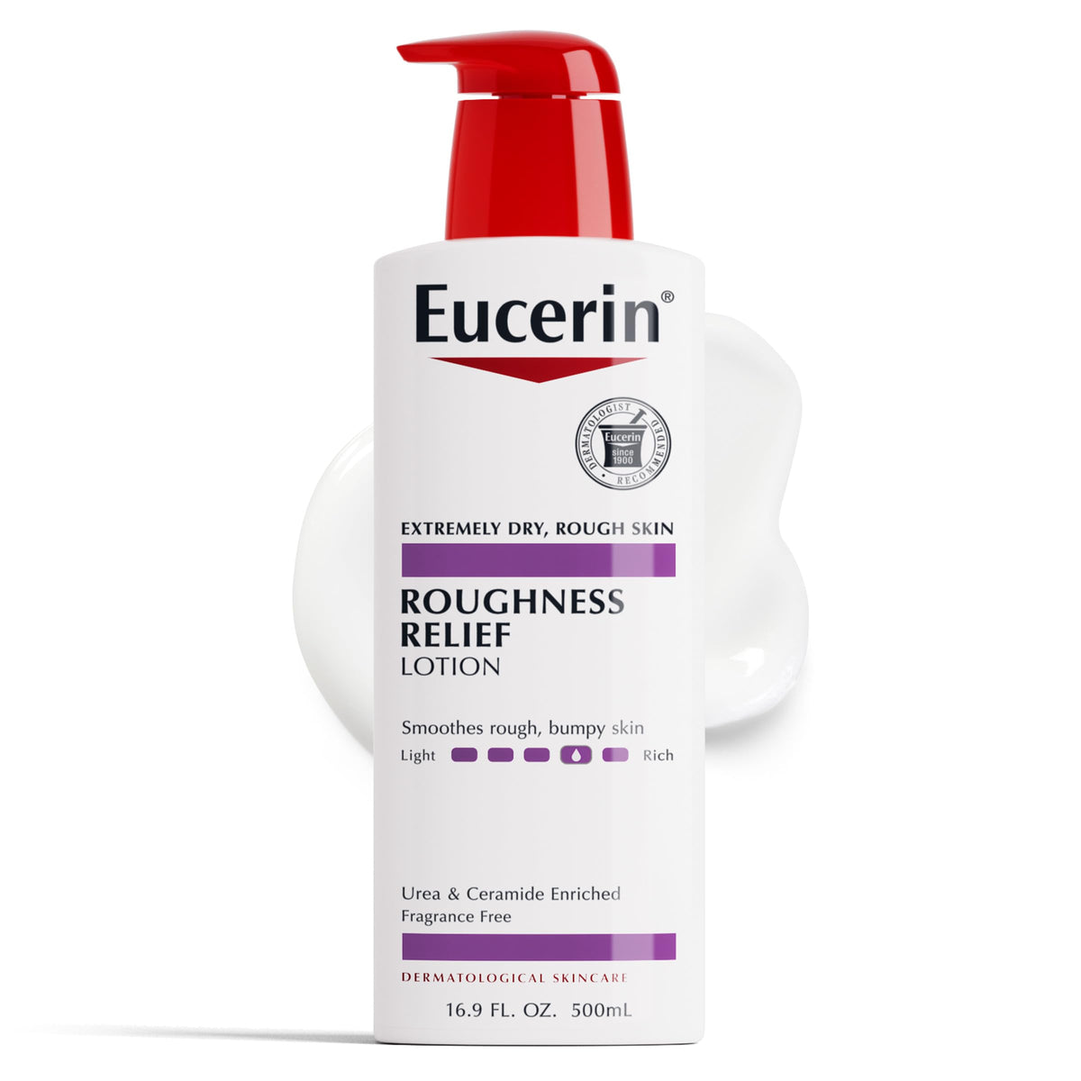 Eucerin Roughness Relief Body Lotion, Urea-Enriched, 16.9 Fl Oz For Extremely Dry Skin