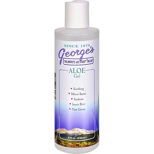 George'S Aloe Vera Gel - 8 Fl Oz Moisturizing Skin Relief, Natural Hydration