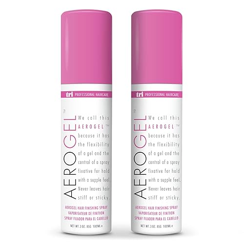 Tri Design Aerogel Hair Spray - Extra Hold, Non-Sticky, Travel Size (3Oz, Pack Of 2)