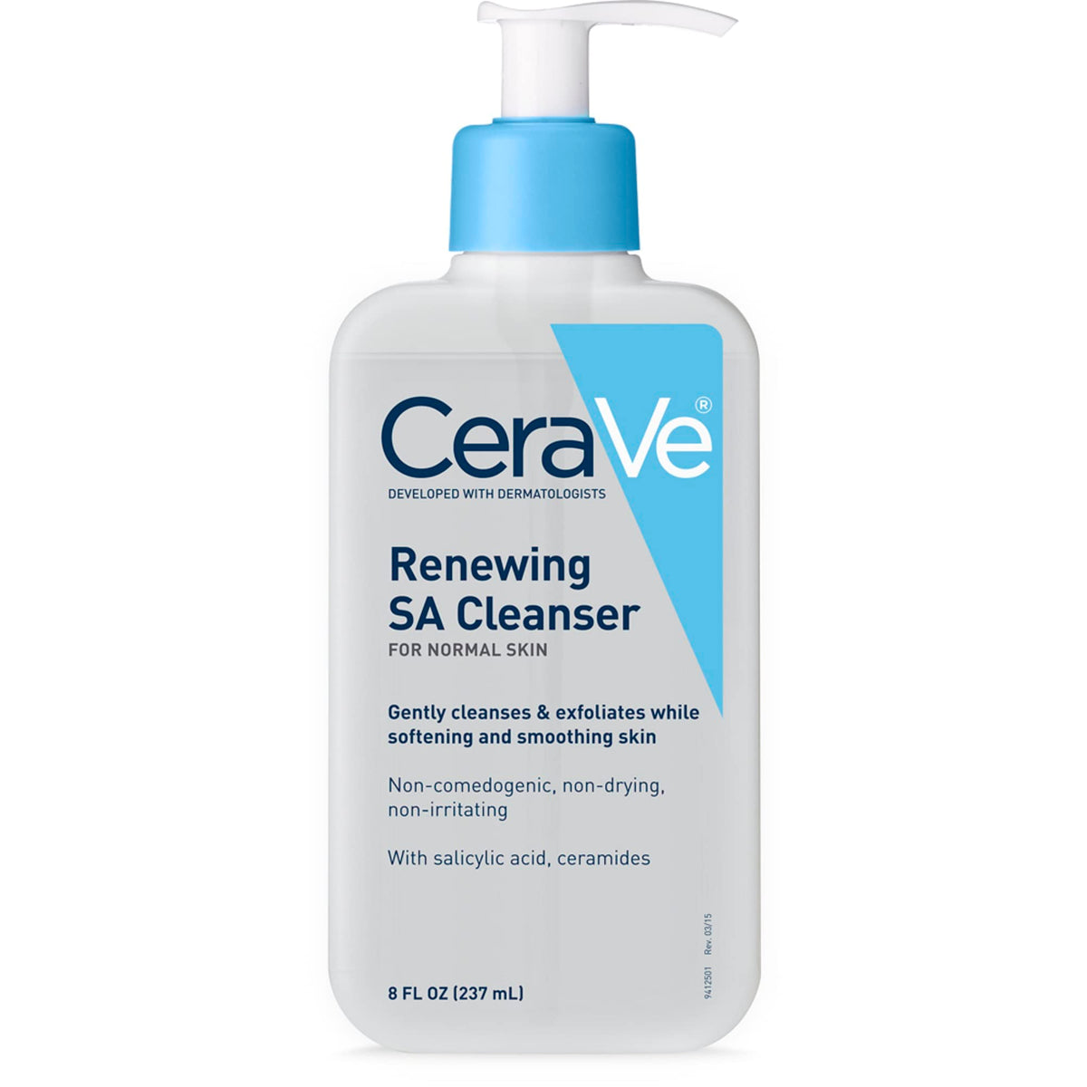 Cerave Renewing Salicylic Acid Cleanser With Hyaluronic Acid & Niacinamide, 8 Oz, Non-Comedogenic