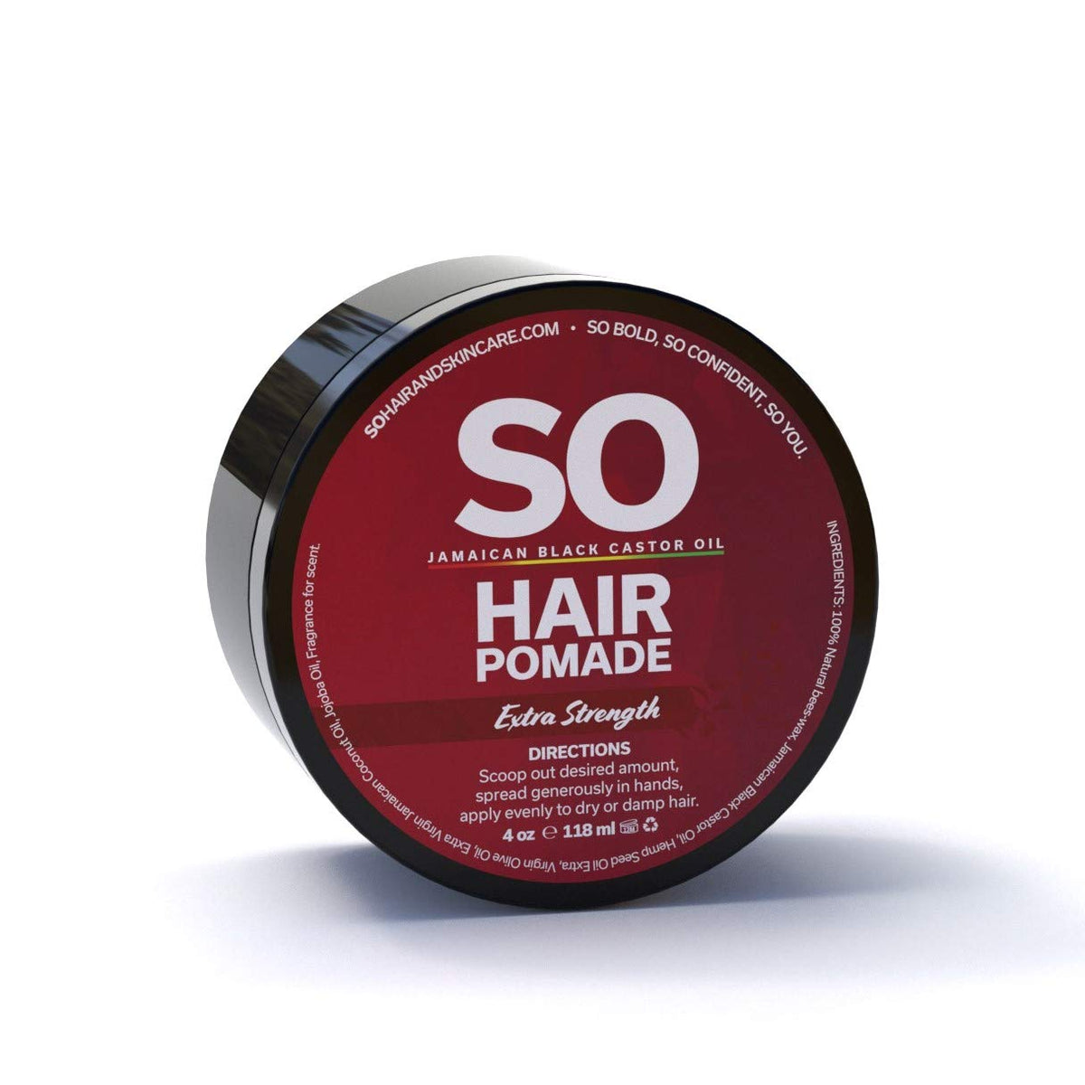 So Jamaican Black Castor Oil Pomade For Dry Scalp, Split Ends & Hair Growth, Extra Strength, 4 Oz