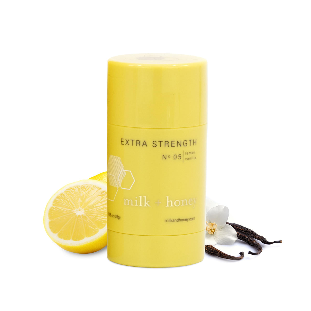 milk + honey Extra Strength Deodorant No. 05, Aluminum Free, Natural Lemon & Vanilla, 2.6 oz