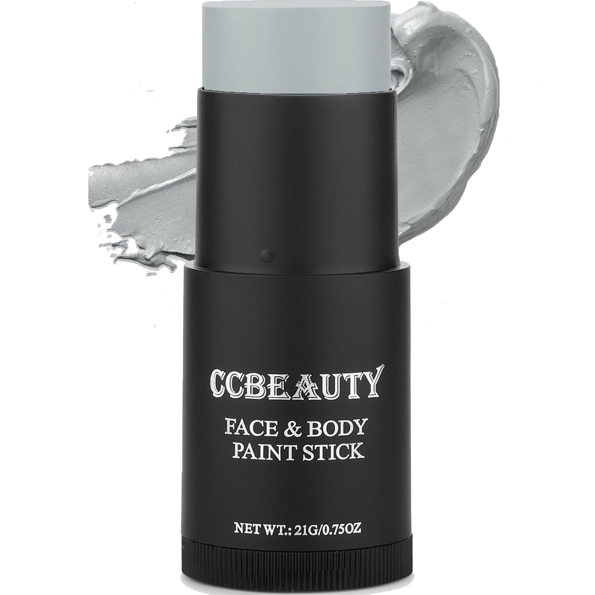 Ccbeauty Light Grey Face Body Paint Stick - Waterproof Hypoallergenic Makeup For Cosplay & Halloween