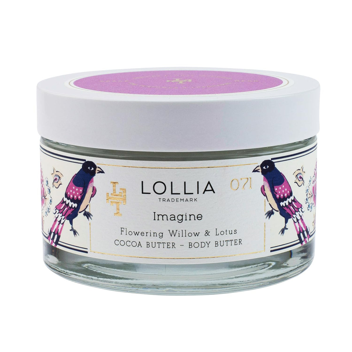 LOLLIA Imagine Body Butter  55 oz  Flowering Willow  Lotus Fragrance  Shea Butter  Cocoa Butter  Body Lotion for Women  Hy