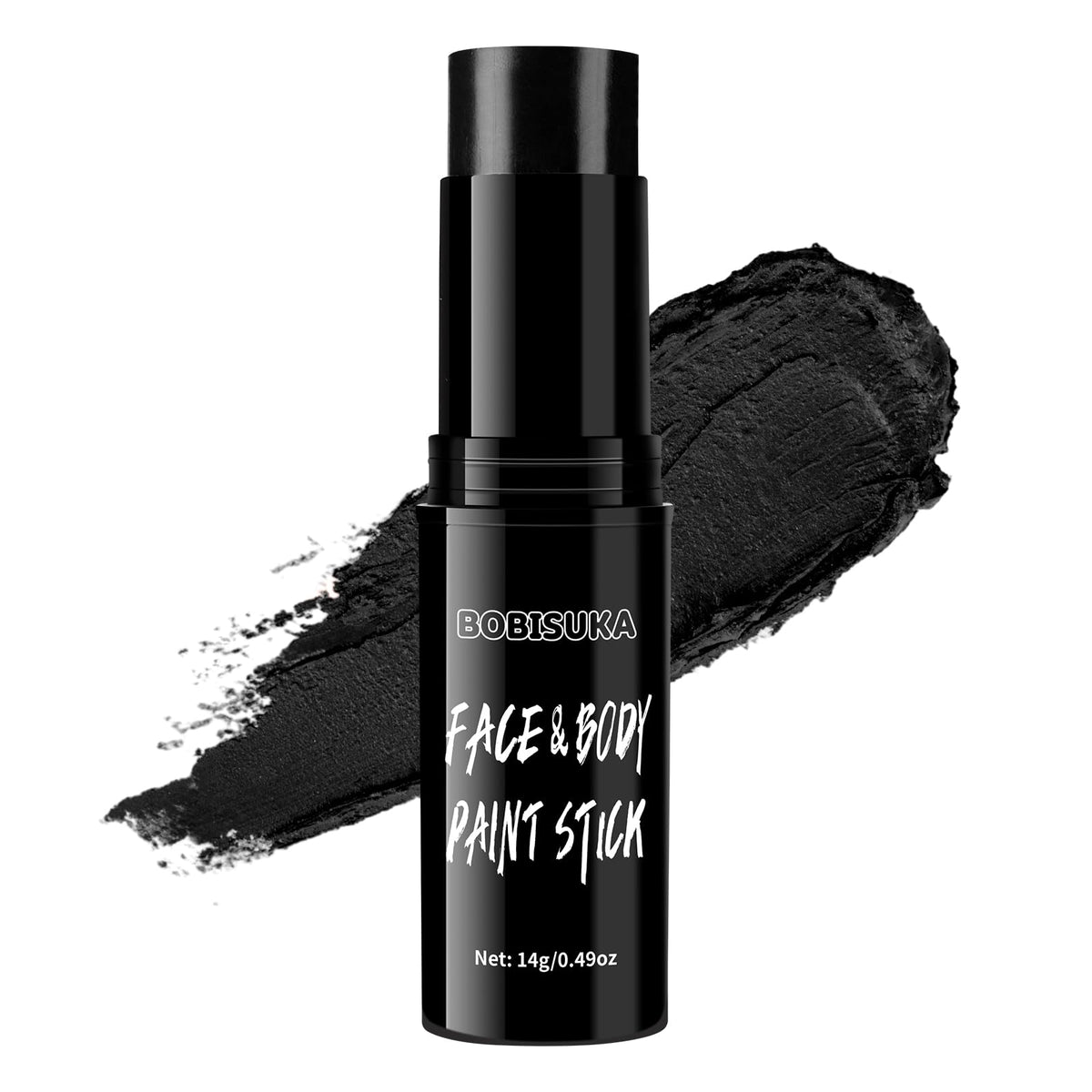 Bobisuka Black Face Paint Stick For Halloween, Football, Baseball - Quick Drying Makeup