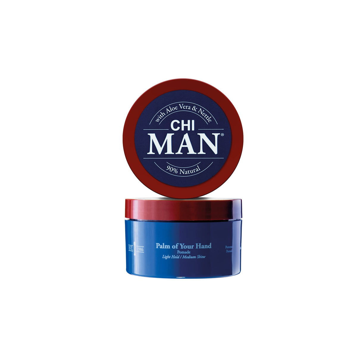 Chi Man Pomade, Light-Hold & Medium-Shine Styling Product, Oud Fragrance, 3 Oz, Cruelty-Free