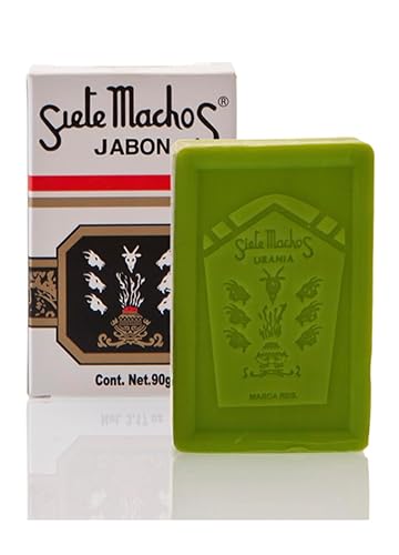 Siete Machos URANIA Soap - 3.17 oz Jabon Siete Machos for Cleansing and Refreshing Skin