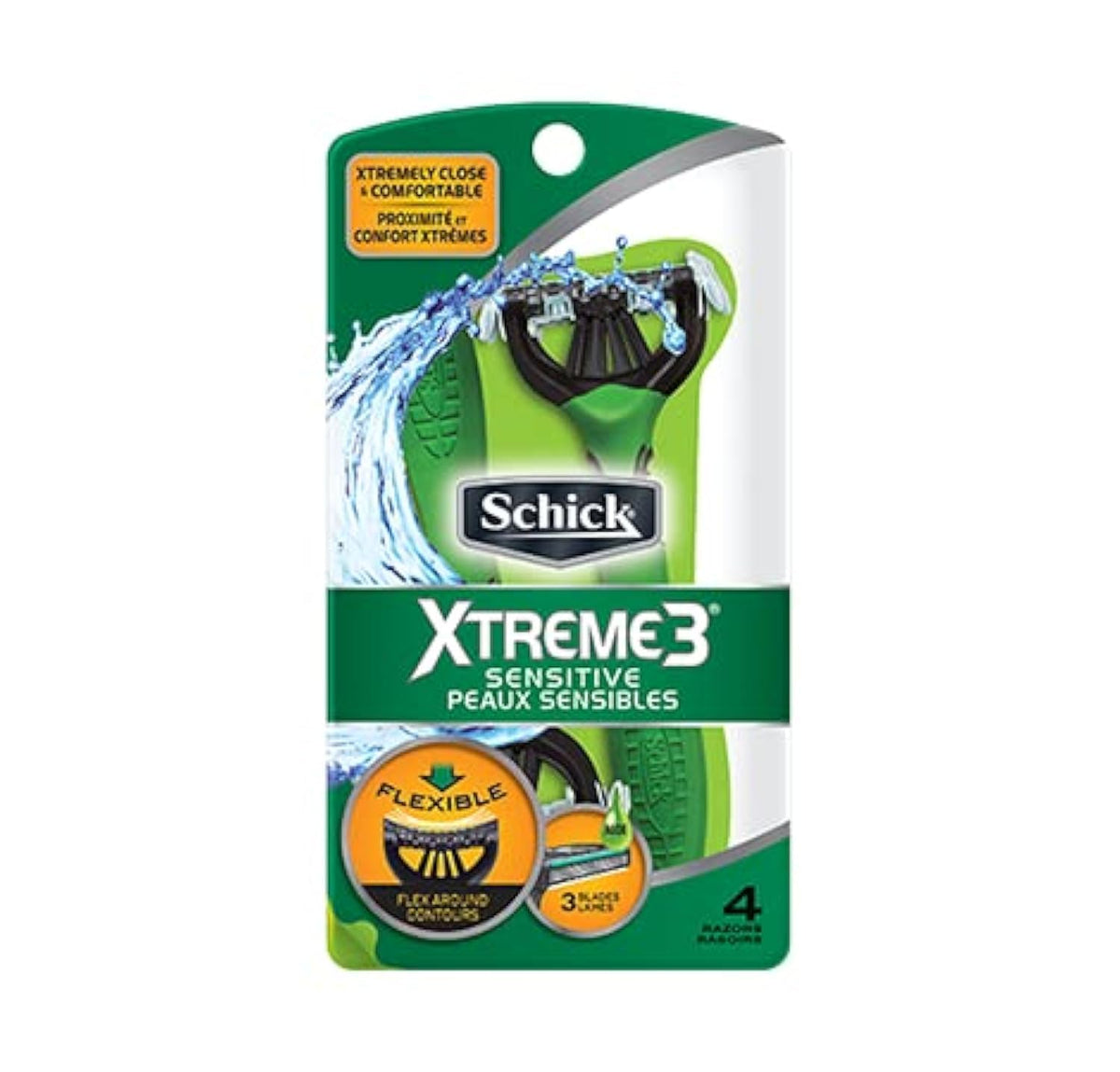 Schick Xtreme 3 Men Sensitive Razors - 6 Pack, Green, Comfort & Precision Shaving