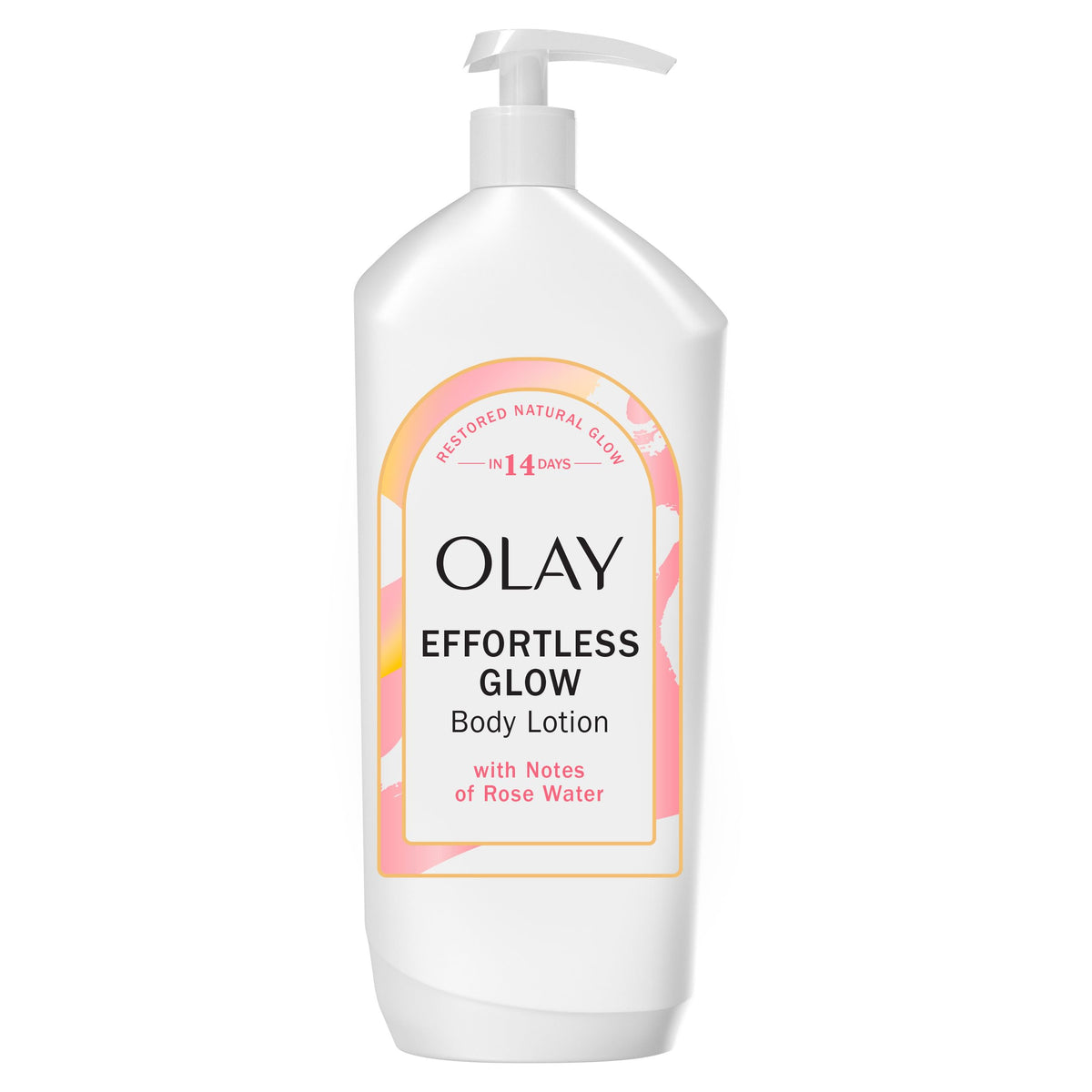 Olay Effortless Glow Hydrating Body Lotion, Rose Water, 18 Fl Oz - Restores Natural Glow