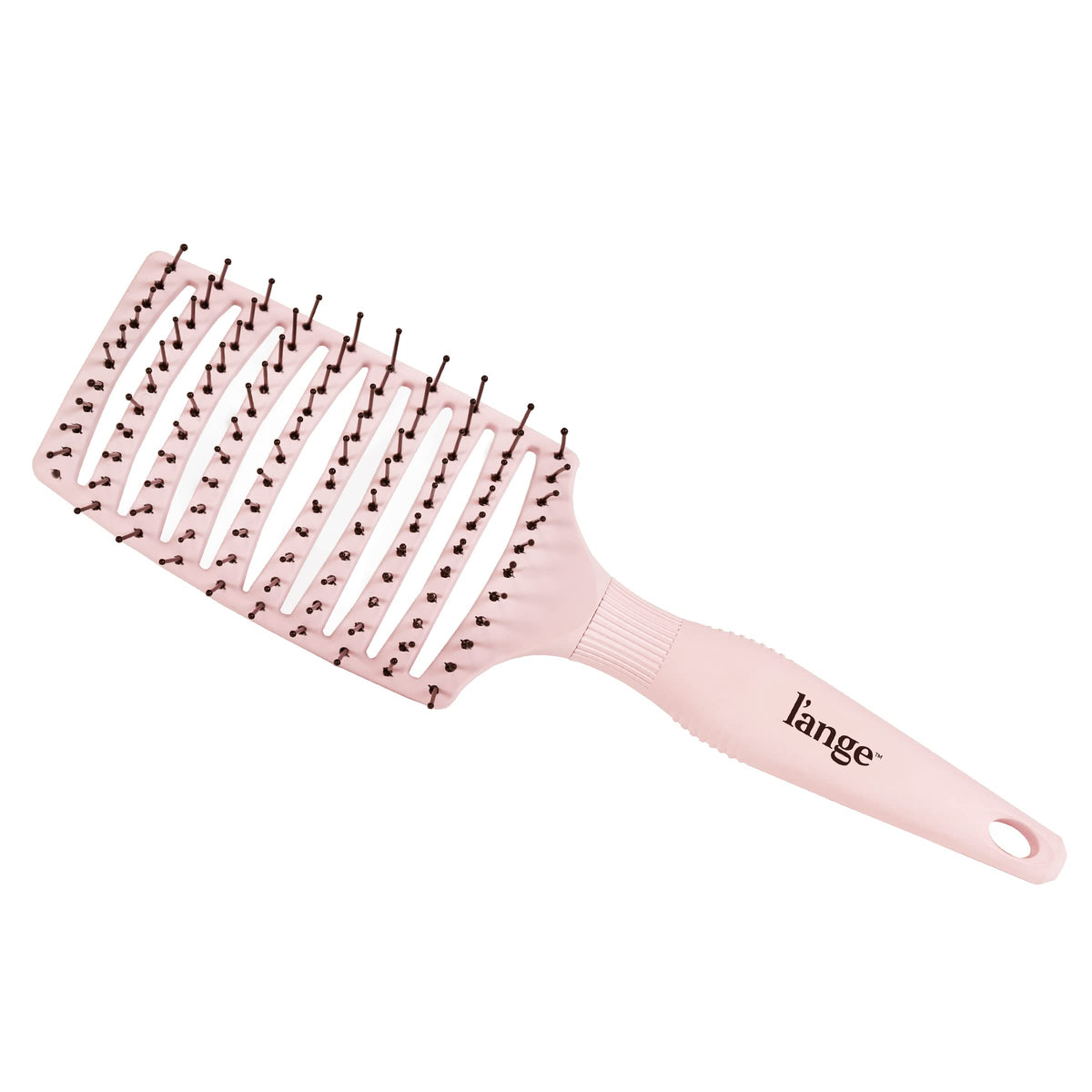 L'ANGE HAIR Siena Wide Curved Vented Hair Brush | Detangle Tangles & Knots - Blush