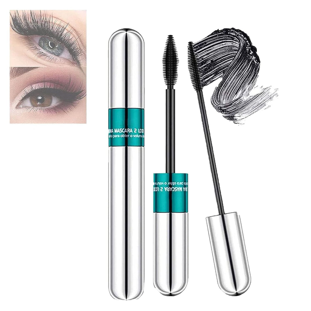 Mklopiyv 4D Lash Black Mascara - Waterproof, Long-Lasting, Lengthening & Thickening Effect