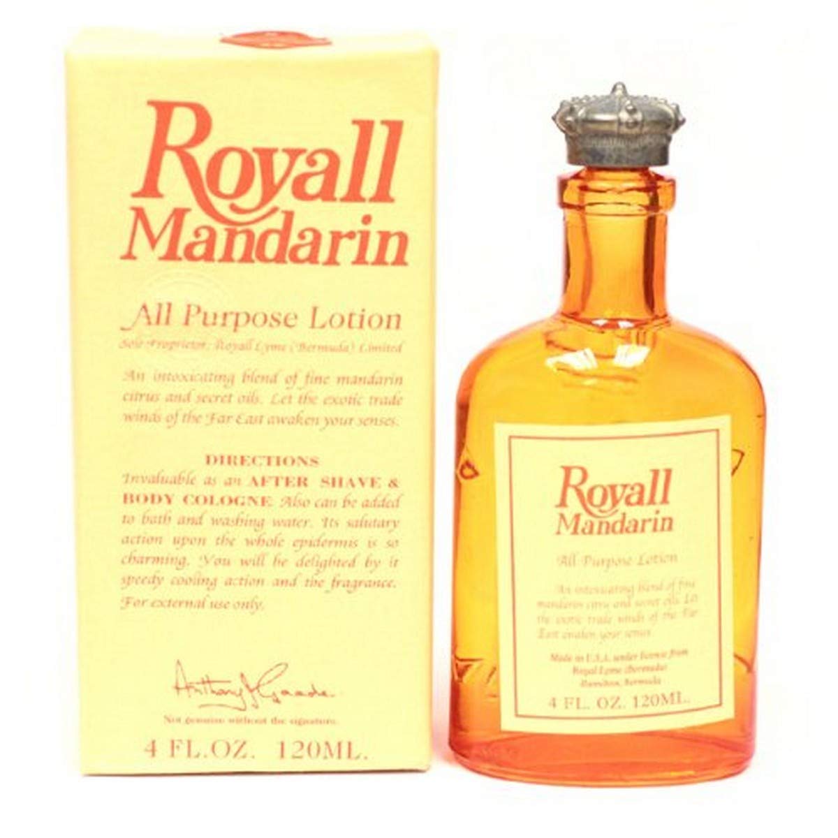 Royall Mandarin Lotion Spray For Men - 4 Oz By Royall Fragrances