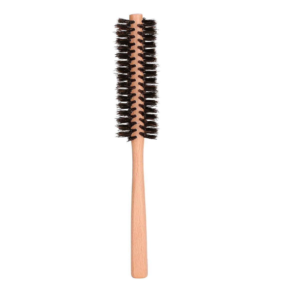 PERFEHAIR Small Round Boar Bristle Brush for Short Hair & Beard - Portable & Effective Styling