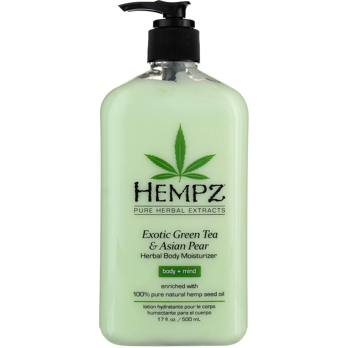 Hempz Green Tea & Asian Pear Body Moisturizer, 17 Fl Oz Pump, Pack Of 2