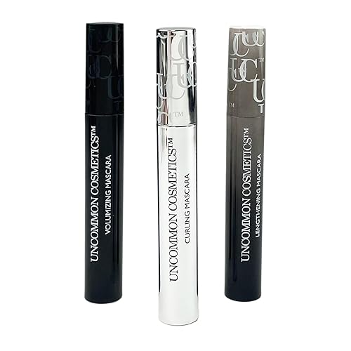 Uncommon Cosmetics Best Of Lashes Set - Smudge Proof, Clump-Free Mascara, 3 Pcs, Black