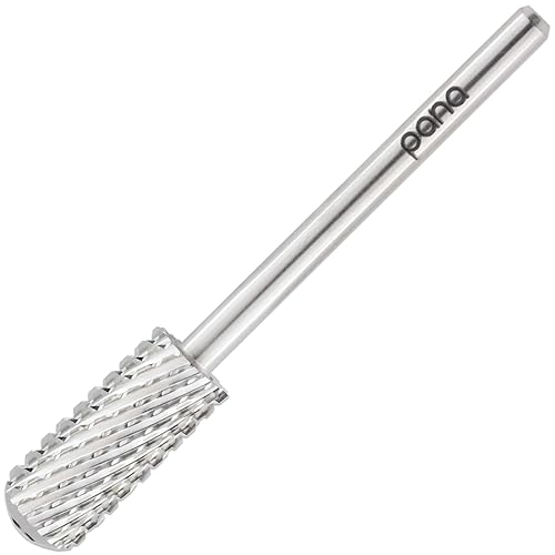 Pana Extra Coarse Silver Carbide Nail Drill Bit - 3/32&quot; Shank, Smooth Top Small Barrel