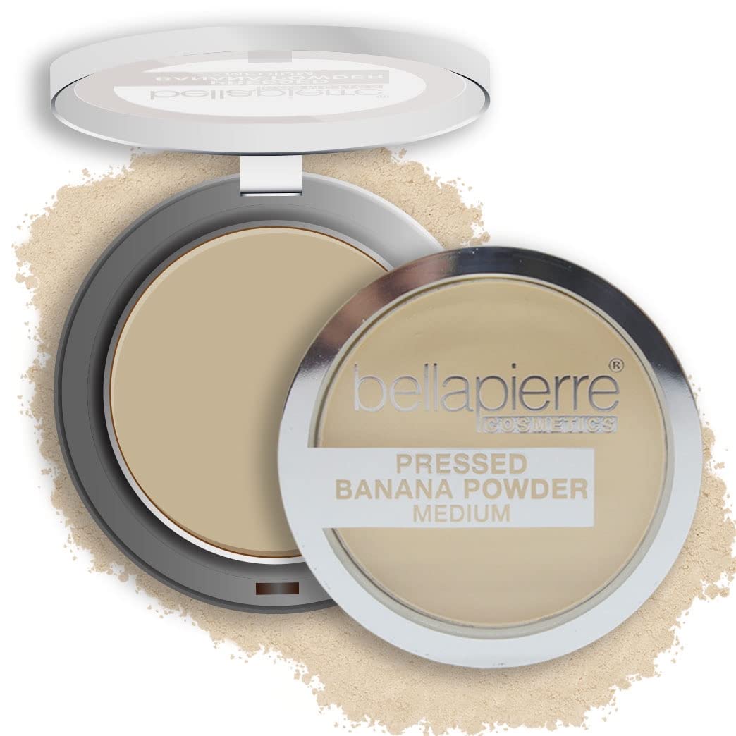 Bellapierre Banana Setting Powder - Talc-Free, Lightweight, Medium, 0.28 Oz - Corrects Dark Circles