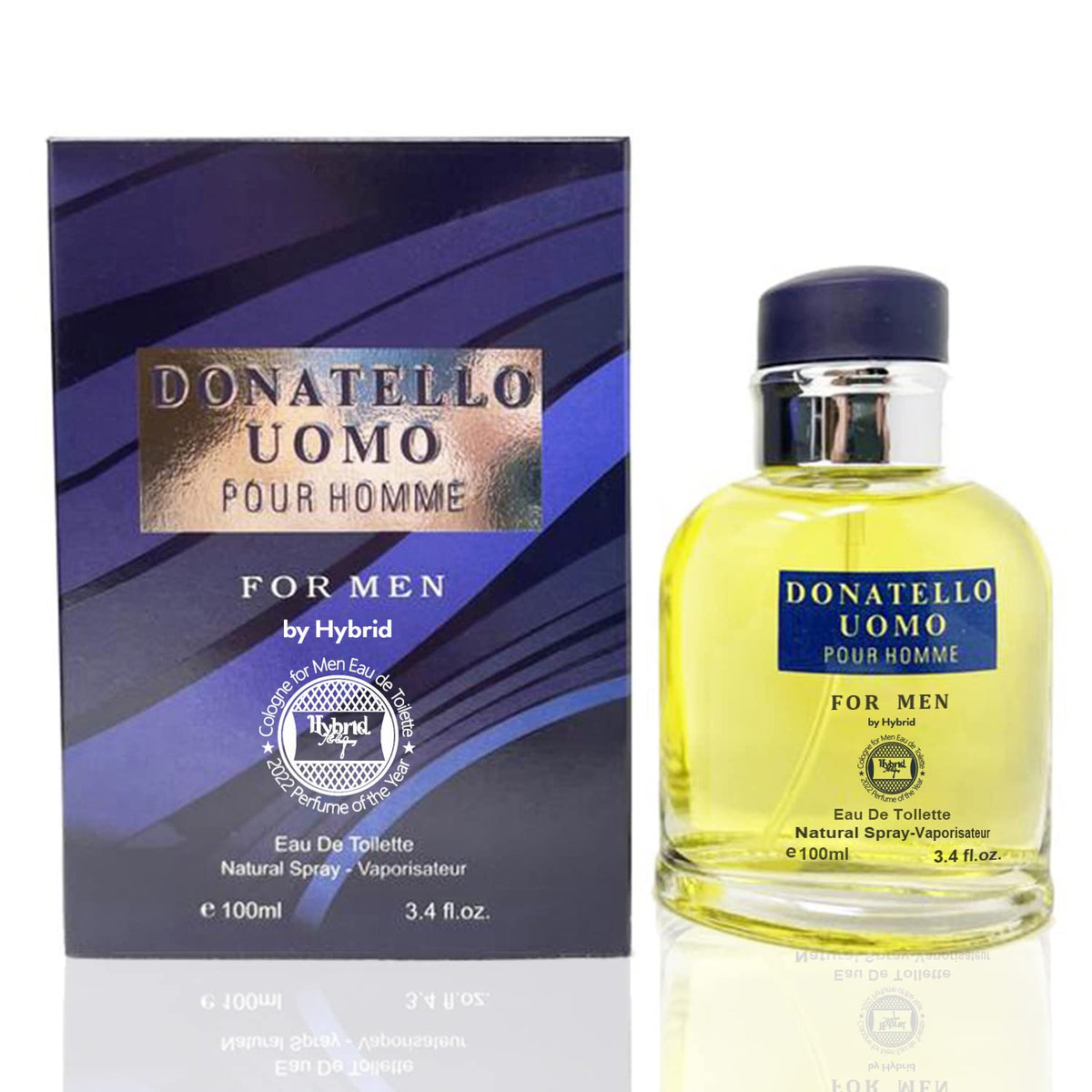 Hybrid & Company Donatello Uomo Eau De Toilette For Men, 3.4 Fl Oz Natural Spray