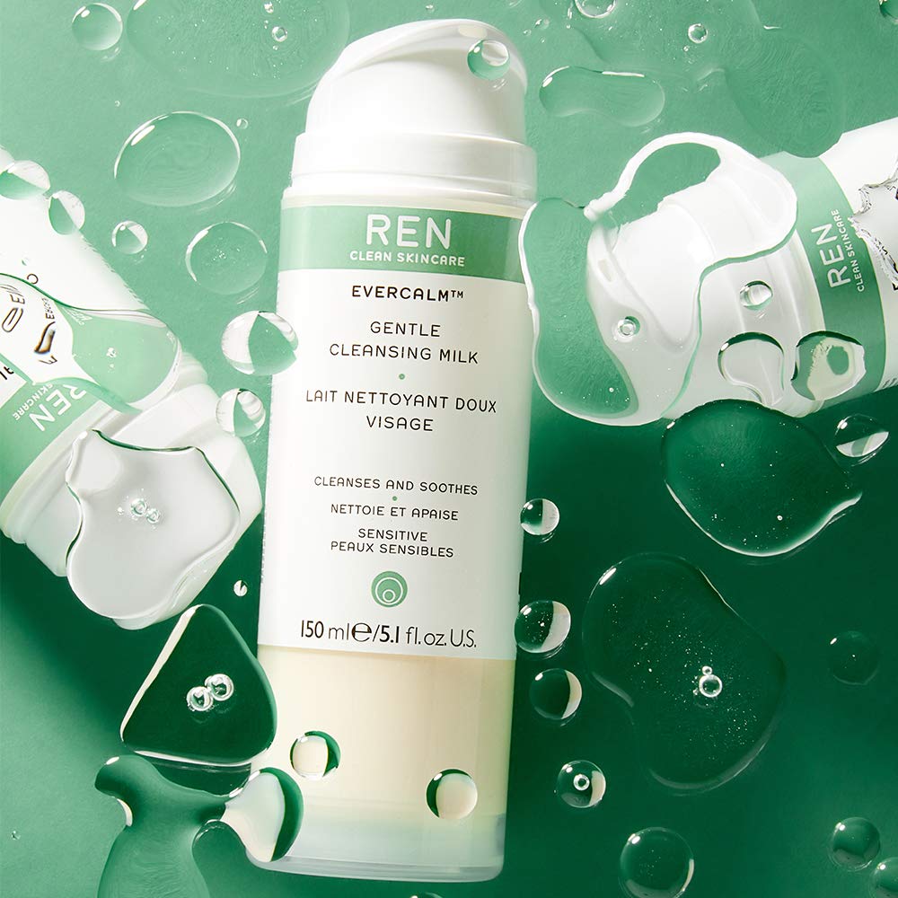 Ren Clean Skincare Evercalm Gentle Cleansing Milk For Sensitive Skin, 5.1 Fl Oz