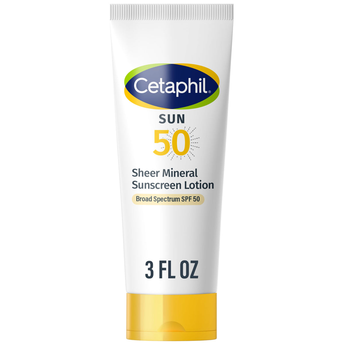 Cetaphil Sheer Mineral Sunscreen Lotion Spf 50 For Face & Body, 3 Fl Oz, Sensitive Skin