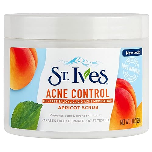 St Ives Blemish Control Apricot Scrub, 10 Oz (Pack Of 3) - Exfoliating Face Scrub