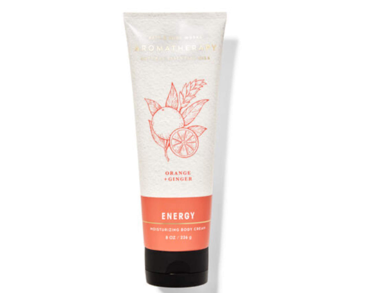 Bath & Body Works Aromatherapy Energy Body Cream, Orange Ginger, 8 Ounce