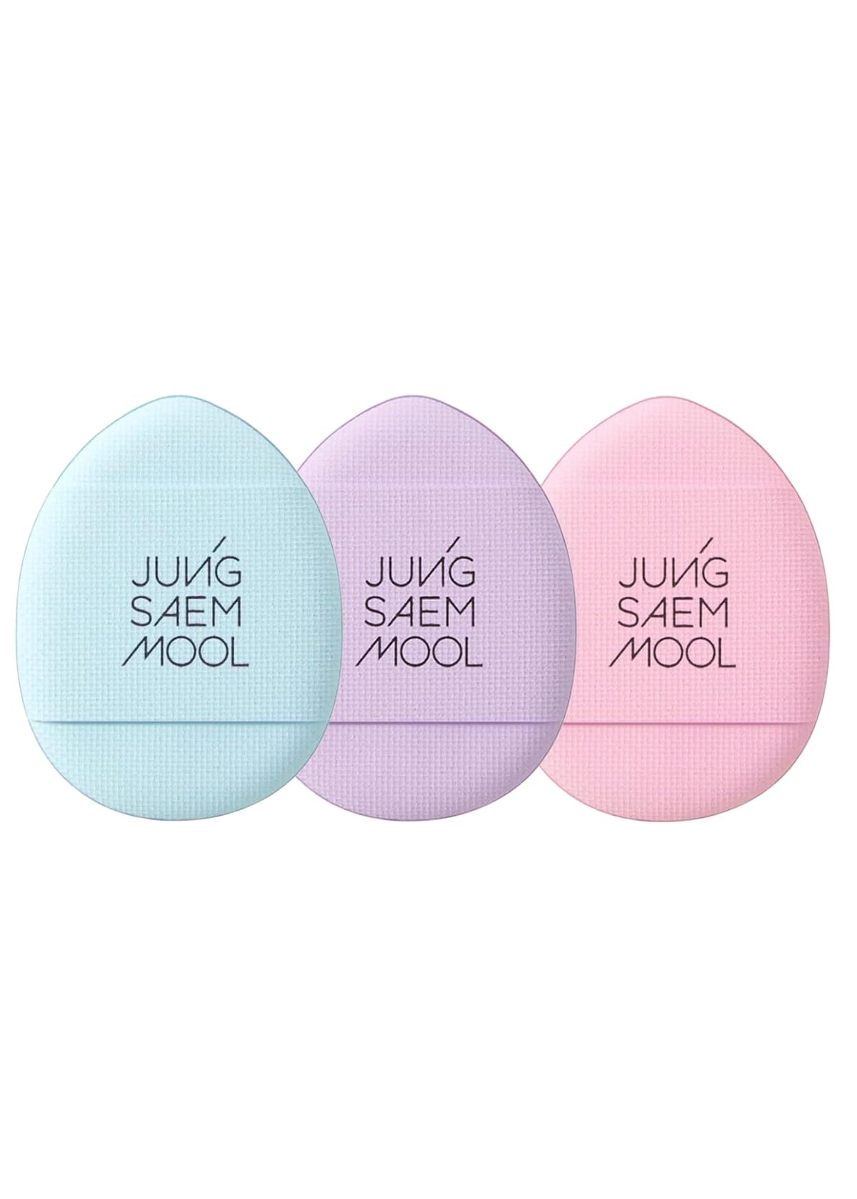 Jung Saem Mool Skinny Tap Puff Macaron Edition (3Pcs) - Mini Makeup Puff For Flawless Application