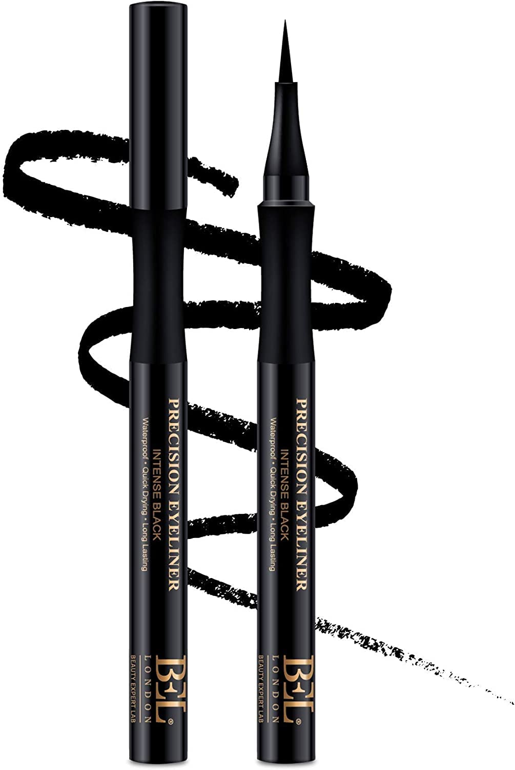 Bel London Waterproof Eyeliner - Intense Black, Matte Finish, Easy Felt Tip Applicator