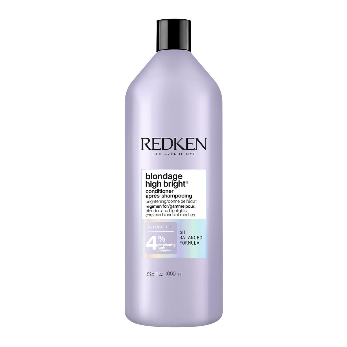 Redken Blondage High Bright Conditioner For Blonde Hair - 33.8 Fl Oz, Infused With Vitamin C