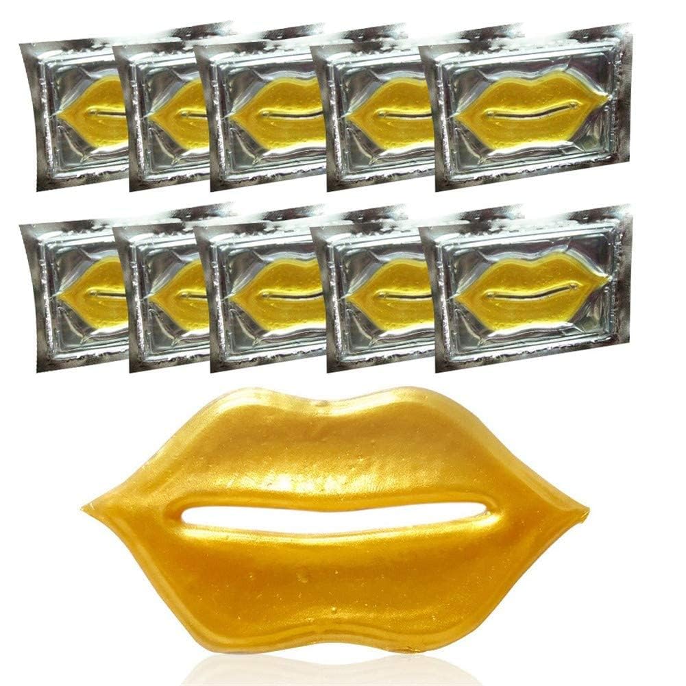 Veronni 24K Gold Lip Mask - 30 Pcs Collagen Lip Masks For Hydration & Fine Line Reduction