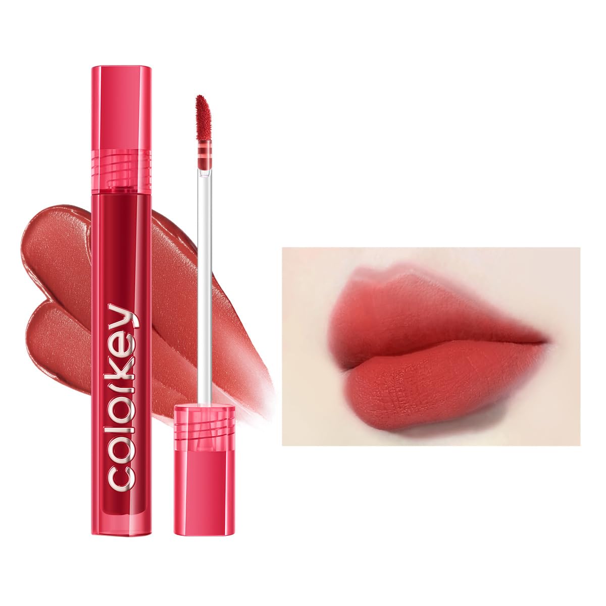 Colorkey Airy Velvet Lip Tint, Waterproof Matte Ink, Longwear Rich Color - O611 Maple Ginger, 3G